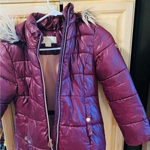 Girls purple Michael Kors winter coat